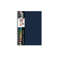 Блокнот А5 АП-1503(Black) 40 аркушів, пружина збоку