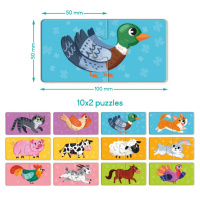 Дитячий пазл "ДУО-Тваринки-половинки" 300689, 24 елемента