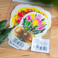 Набір весняного декору "Квіти" 10105226, 3 штуки в комплекті, картон