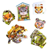 Дерев'яний пазл-вкладиш  "Збери тварин" Ubumblebees (ПСФ134) PSF134, 39 деталей