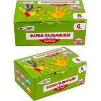 Дитячі пальчикові фарби "Перламутр" 322074/Cr 6 кольорів по 40 мл