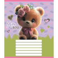 Зошит учнівський "Міні ведмедики" 012-510157C-4 в косу лінію, 12 аркушів (959051)