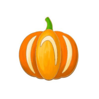 Заготовка брошки для розфарбовування "Гарбуз" FDZB-101