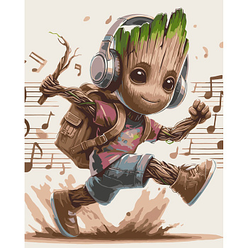 Картина за номерами "Музичний Грут" 16521-AC 40х50 см                                                        