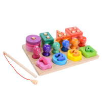 Дитяча дерев’яна іграшка "Пірамідка-сортер" C9416 рибалка, вкладиші