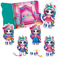 Гра розвиваюча з липучками "Єдиноріжка" VT1320-01, 11 елементів одягу