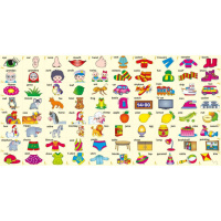 Дитяча книга Розвивалочка "Вивчаємо English" 1581003, 80 наліпок