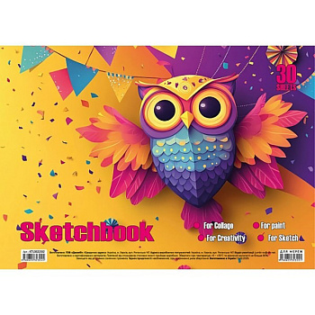 Альбом для малювання Сова KT13022502 пружина 30 аркушів
