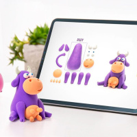 Набір самозатвердіючого пластиліну Корівка ЛІПАКА 30047-UA01 