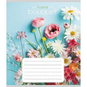 Зошит учнівський "Букет" 024-550337K-4 в клітинку, 24 аркуші