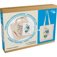 Набір для творчості екосумка-розмальовка "Квіти у волоссі" N0003621, 38х42 см