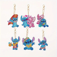 Набір брелків алмазна викладка "Стіч" BR44, 6 шт, з інструментами