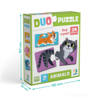Дитячий пазл "ДУО-Тваринки-половинки" 300689, 24 елемента