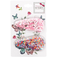 Затискач дитячий для волосся "Сердечки" T18432(рожеві сердечка)