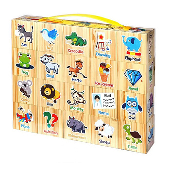 Дитячий ігровий набір кубиків "Тварини" K13806 в наборі 20 штук