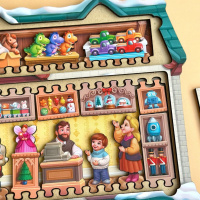 Двошаровий пазл-вкладиш "Магазин іграшок" PSD304 (ПСД304)