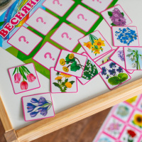 Дидактична настільна гра "Весняні квіти" 15211017, 2 поля для гри