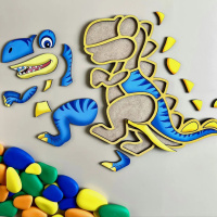 Дерев'яний пазл-вкладиш "Динозавр" Ubumblebees (ПСД092) PSD092 пазл-контур