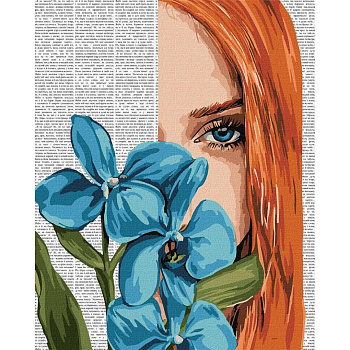 Картина за номерами "Барвиста поезія: Блакитна орхідея" ©art_selena_ua KHO8583, 40x50 см