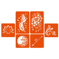 Набір кольорової хни з трафаретами для біо-тату №3 v2 color-henna-set-03 v2