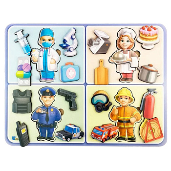 Настільна розвиваюча гра "Професії" Ubumblebees (ПСФ160) PSF160 дерев'яна