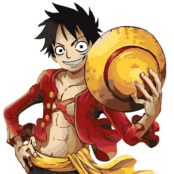 Картина за номерами "Ван Піс" AS2003 30х30 см 