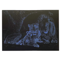 Гравюра А4 "Лев" ГрА4-3с економ варіант в пакеті 29,7х21 см