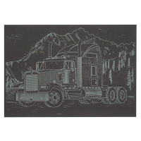 Гравюра А5 "Вантажівка" ГрА5з-5 економ варіант у пакеті 21 х 14,8 см