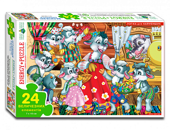 Дитячі пазли "Вовк і семеро козенят" 82128 на 24 елемента
