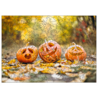 Фігурний пазл з дерева "Хелловін" PZ006-A3C-AC 180-250 деталей, розмір А3