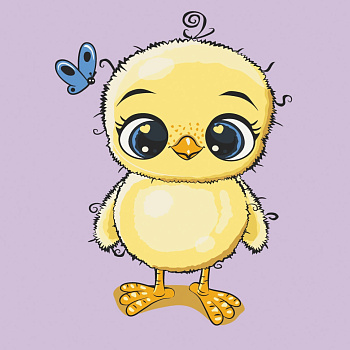 Картина за номерами "Ціплятко" Art Craft 15094-AC 30х30 см                                                              