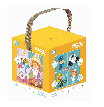 Дитячий пазл "Професії" DoDo 300131, 4в1