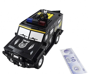 УЦІНКА! Машинка-скарбничка DSM-6672(Black) 30см, з музикою та світлом